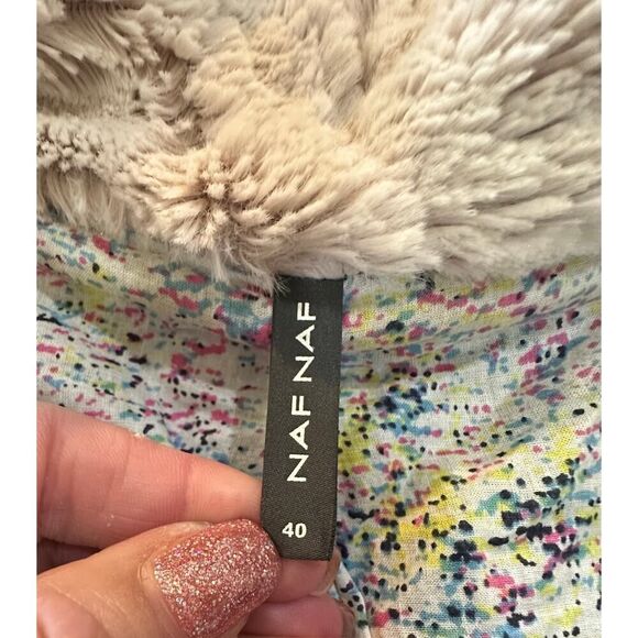 Mob Wife Old Money VINTAGE Women’s Size 40 Wool Blend Faux Fur Mid Length Jacket - Picture 16 of 16